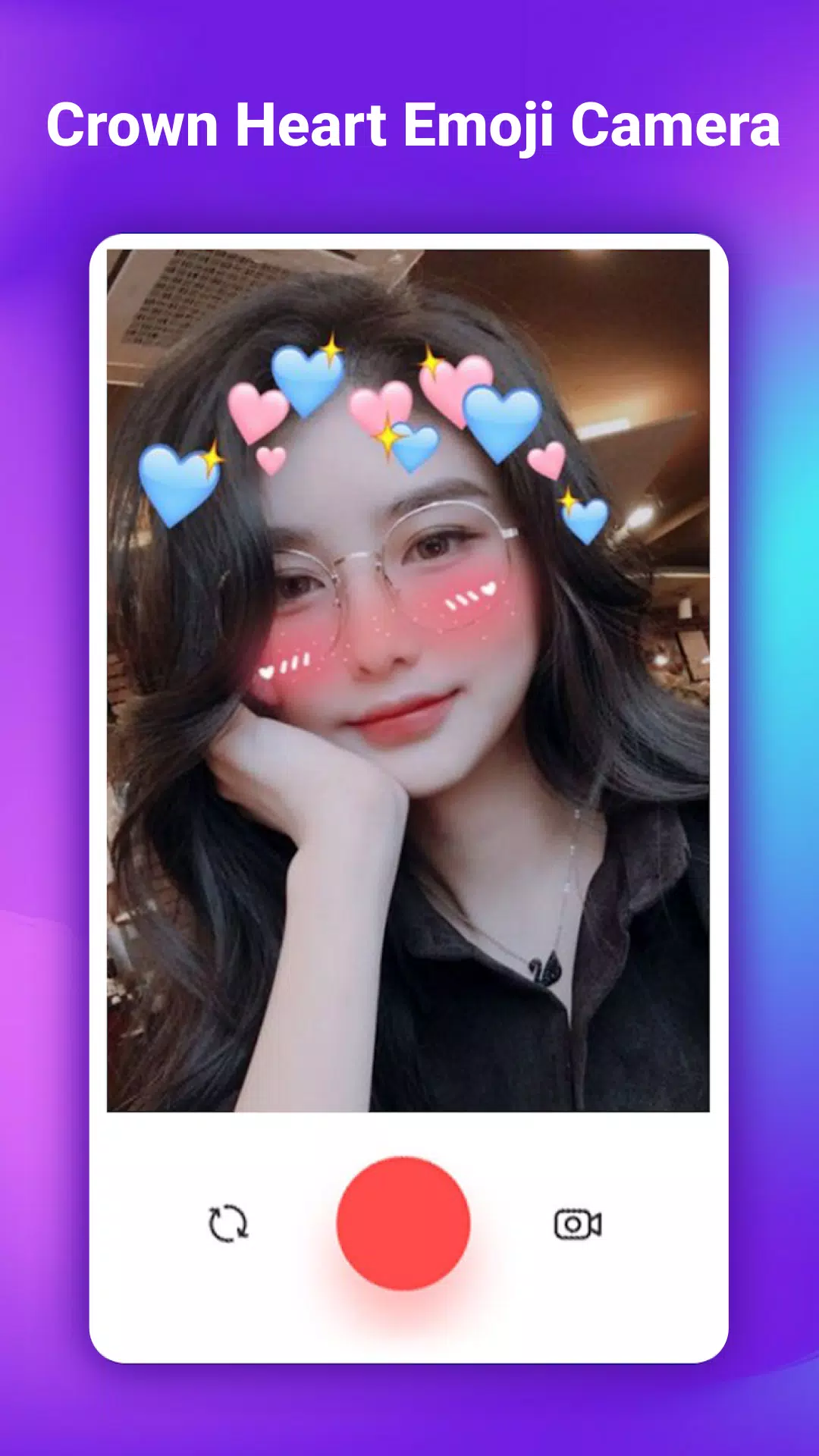 Crown Heart Emoji Camera Screenshot 4