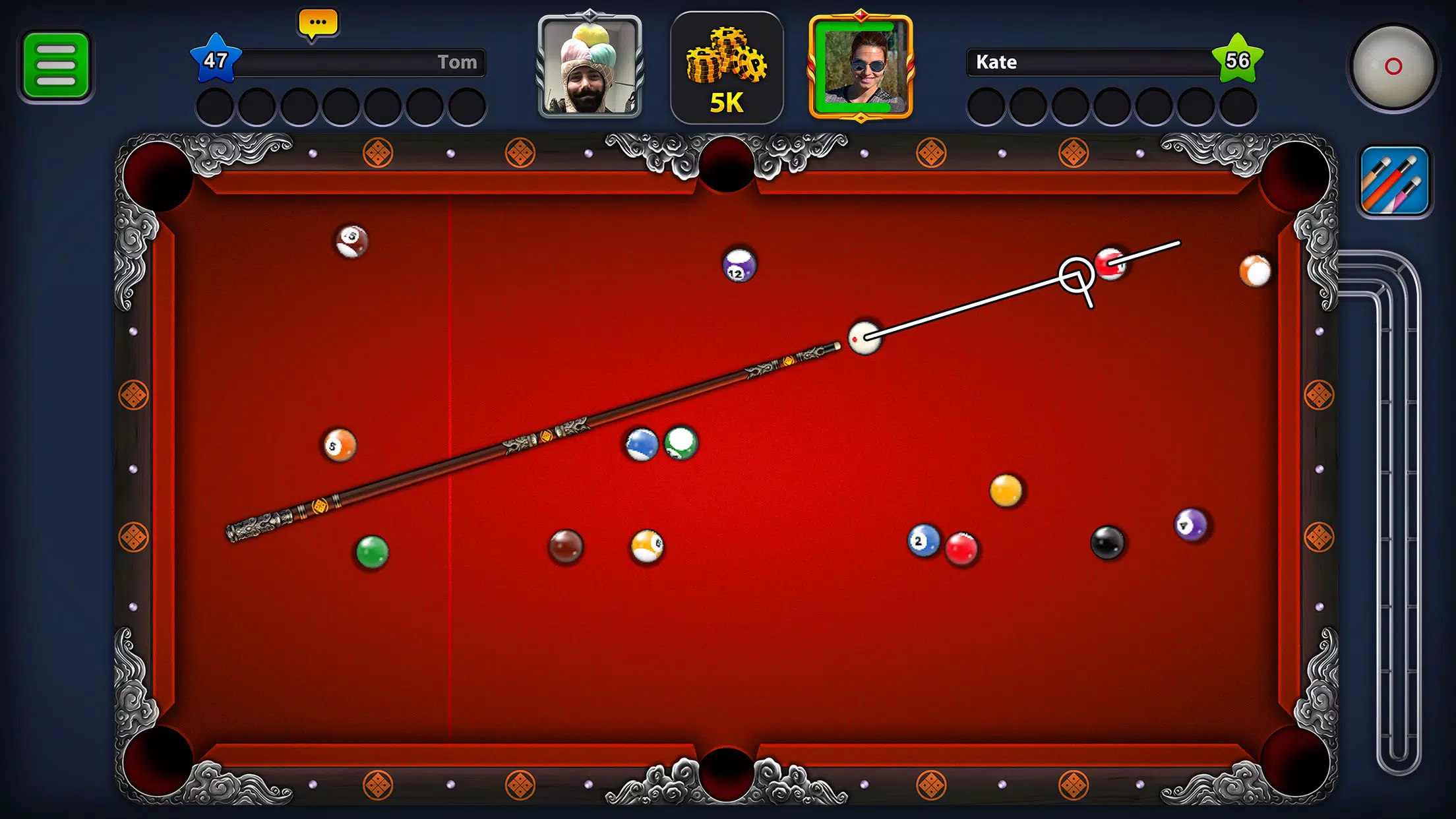 Billiards Game: 8 Ball Pool Schermafbeelding 1