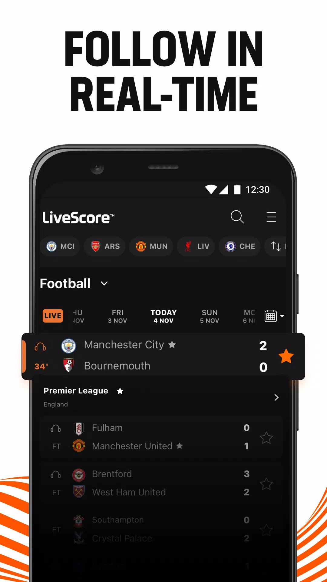LiveScore: Live Sports Scores Скриншот 4