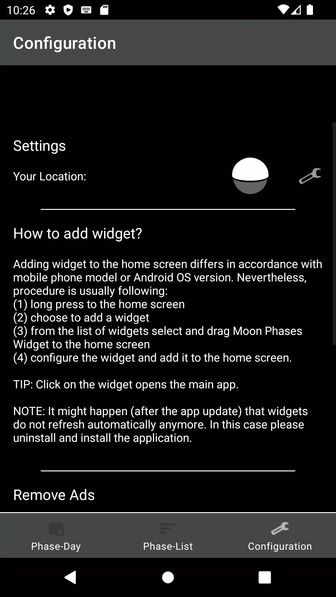 Moon Phases Widget Screenshot 4