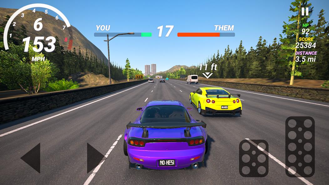 No Hesi Car Traffic Racing Mod Schermafbeelding 3