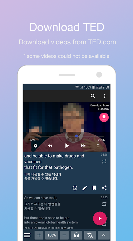 LingoTube dual caption player Mod ဖန်သားပြင်ဓာတ်ပုံ 3