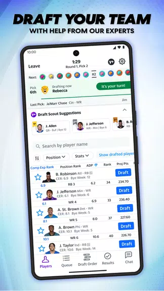 Schermata Yahoo Fantasy Football, Sports 3