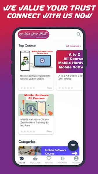 Zuber Mobile Courses ဖန်သားပြင်ဓာတ်ပုံ 4