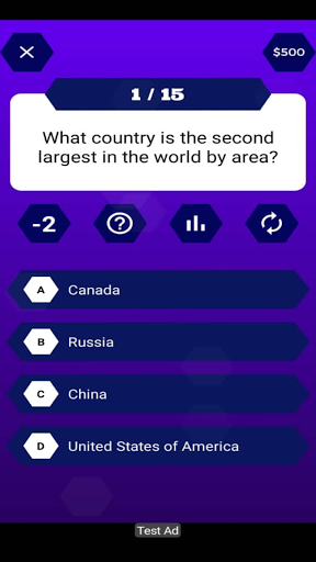 Millionaire Game - Trivia Quiz應用截圖第2張