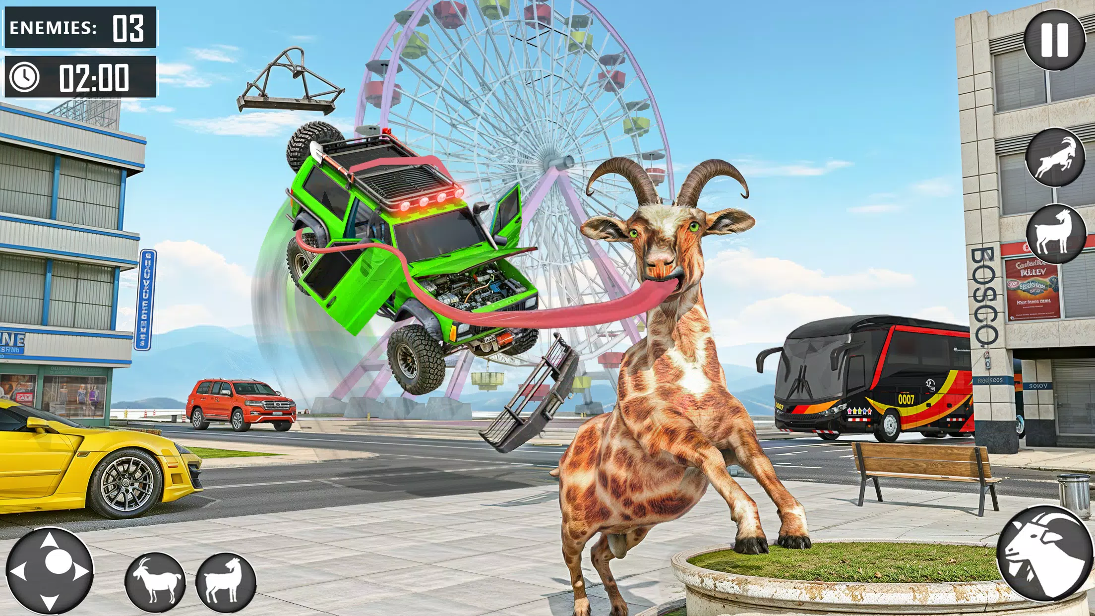 Angry Goat Fun Simulator Captura de tela 1