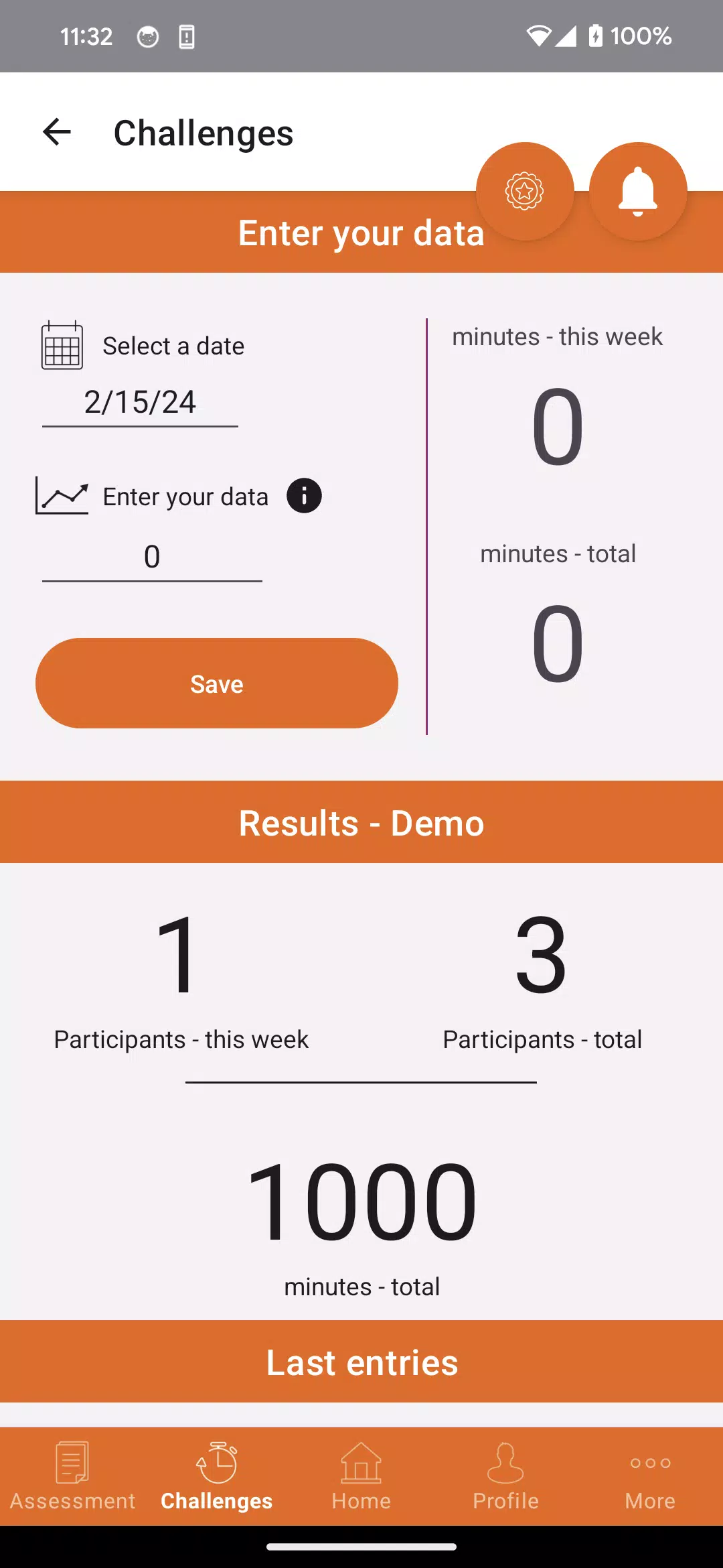 Schermata My Health Portal 3