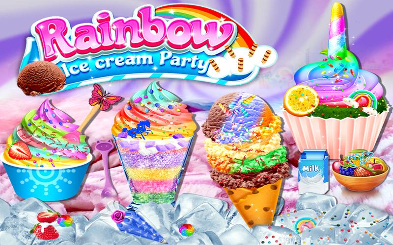 Rainbow Ice Cream Party Capture d'écran 4
