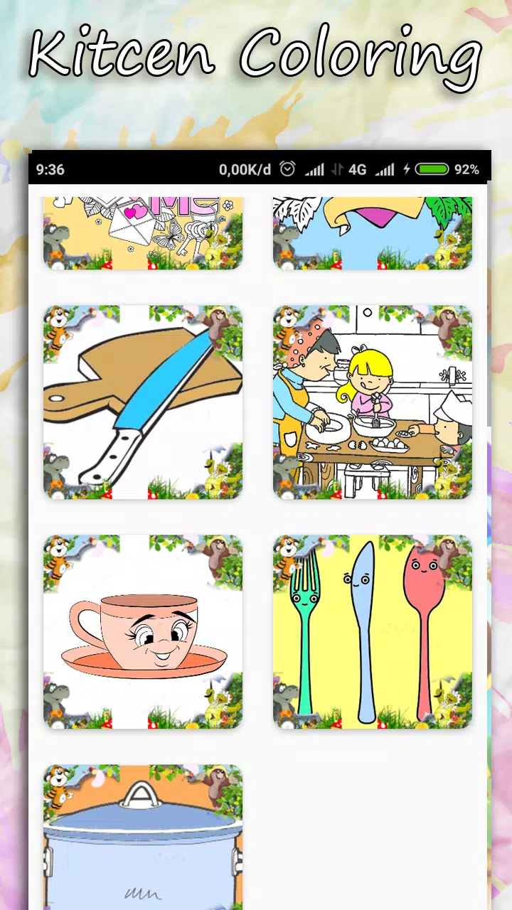 Coloring Kitchen Cooking page ภาพหน้าจอ 2