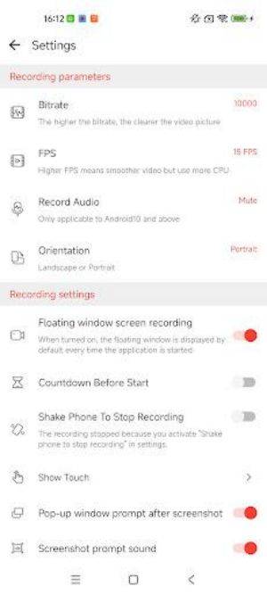 Schermata Screen Recorder: Nuts Recorder 2