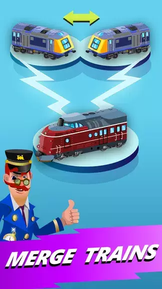 Train Merger Idle Train Tycoon Captura de tela 1