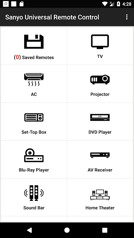 Sanyo Universal Remote Capture d'écran 1