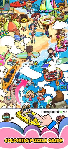 Sticker book & coloring puzzle Captura de pantalla 3