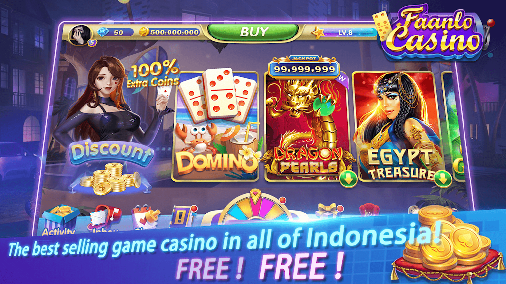 Faanlo Casino - 3D Domino Gaple Slots Online Captura de tela 1