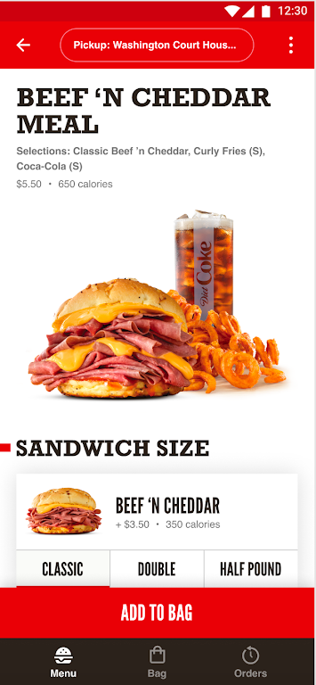 Arby's Fast Food Sandwiches स्क्रीनशॉट 3