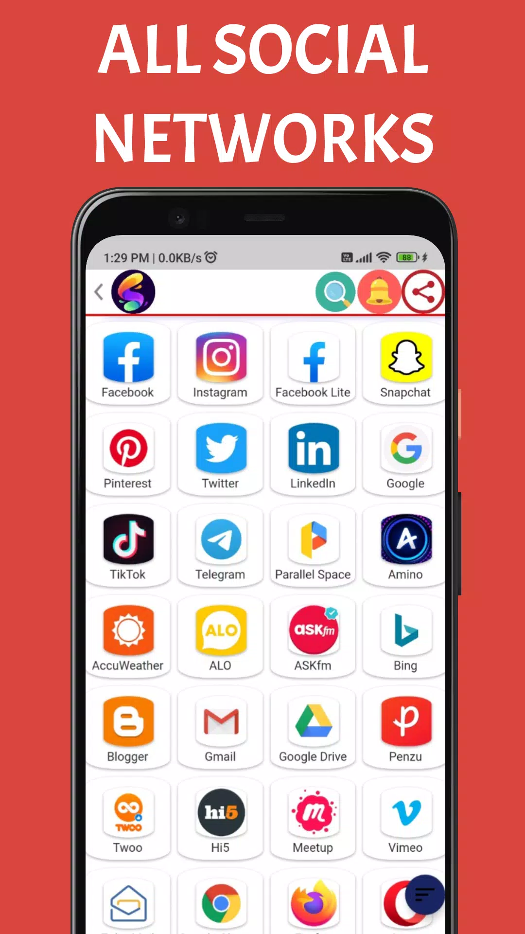 Snowzo : All Social Media Apps Captura de pantalla 2