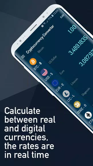 Cryptocurrency Rate Converter Tangkapan skrin 1