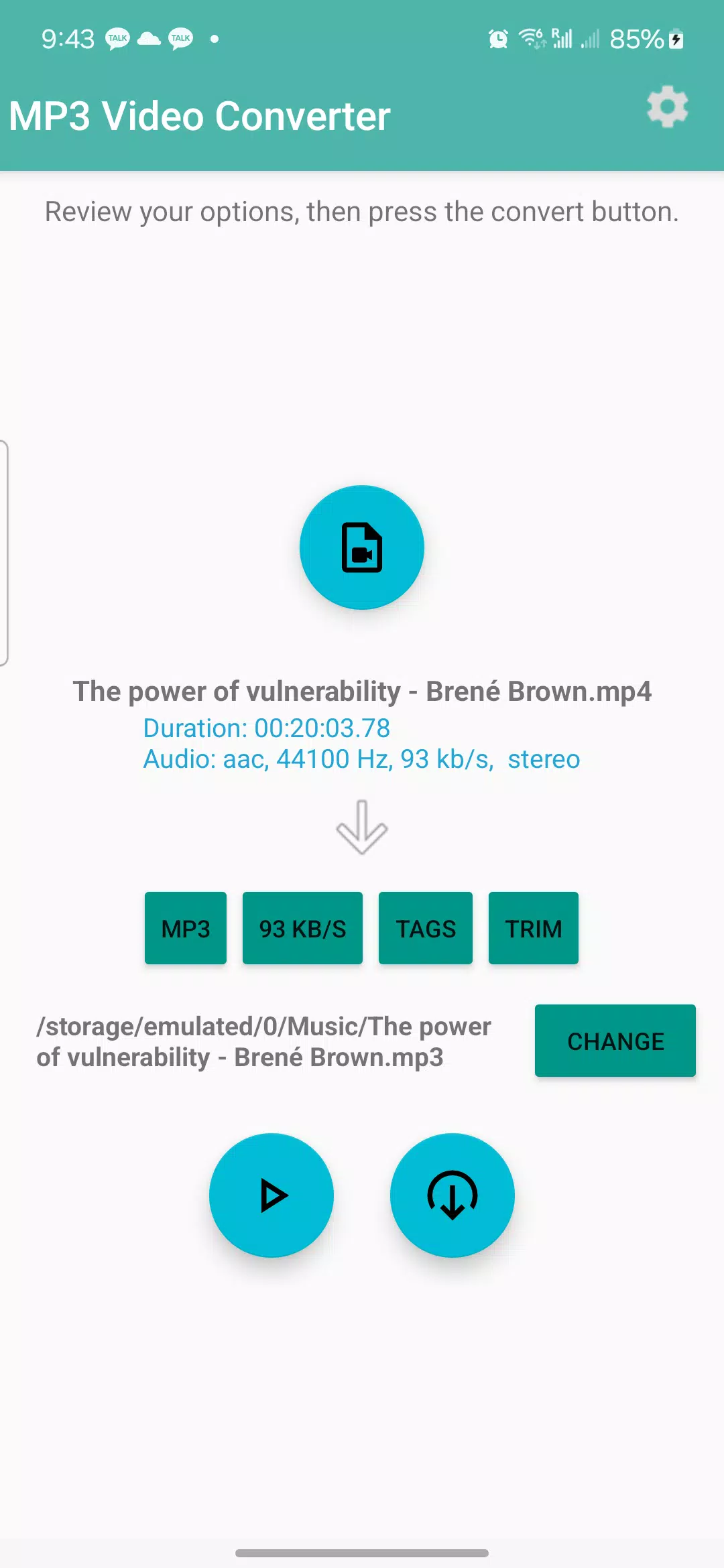 MP3 Video Converter Captura de pantalla 2