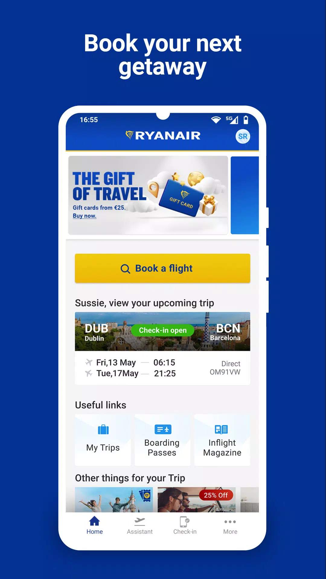 Schermata Ryanair 1