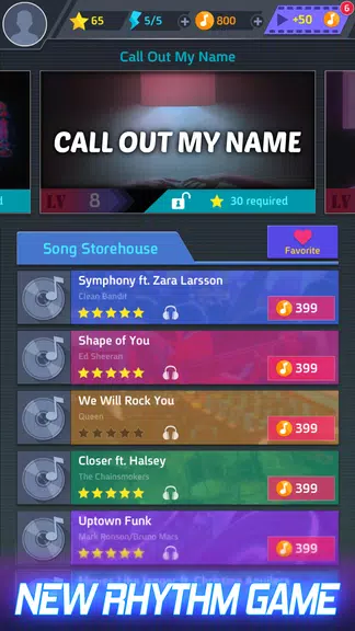 Tap Tap Music-Pop Songs Capture d'écran 1