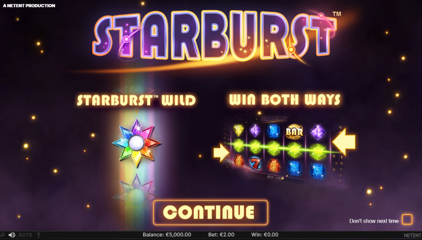 Starburst Slot 스크린샷 3