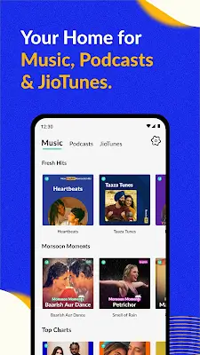 JioSaavn - Music & Podcasts ภาพหน้าจอ 1