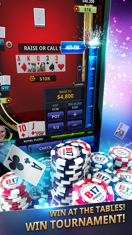 B17 Poker - Texas Hold’em, Live cam poker 스크린샷 2