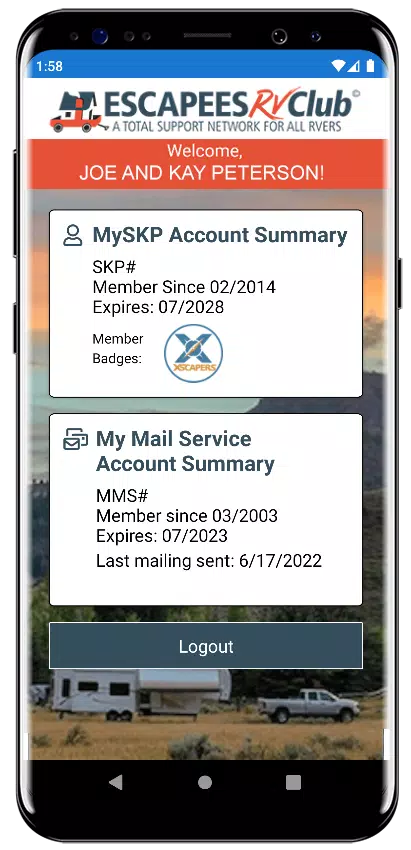Escapees RV Club Mobile App ဖန်သားပြင်ဓာတ်ပုံ 1