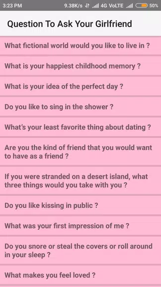 Questions To Ask Your Girlfrie स्क्रीनशॉट 1