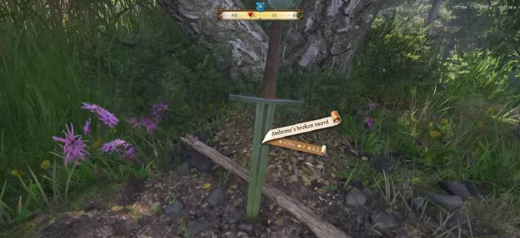 Ambroze Broken Sword ติดอยู่ในพื้นดิน KCD2