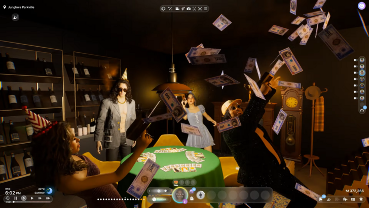 inZOI character bathing scene