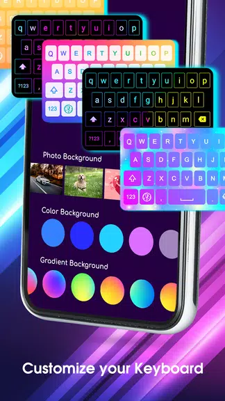 Neon LED Keyboard: RGB & Emoji Screenshot 4