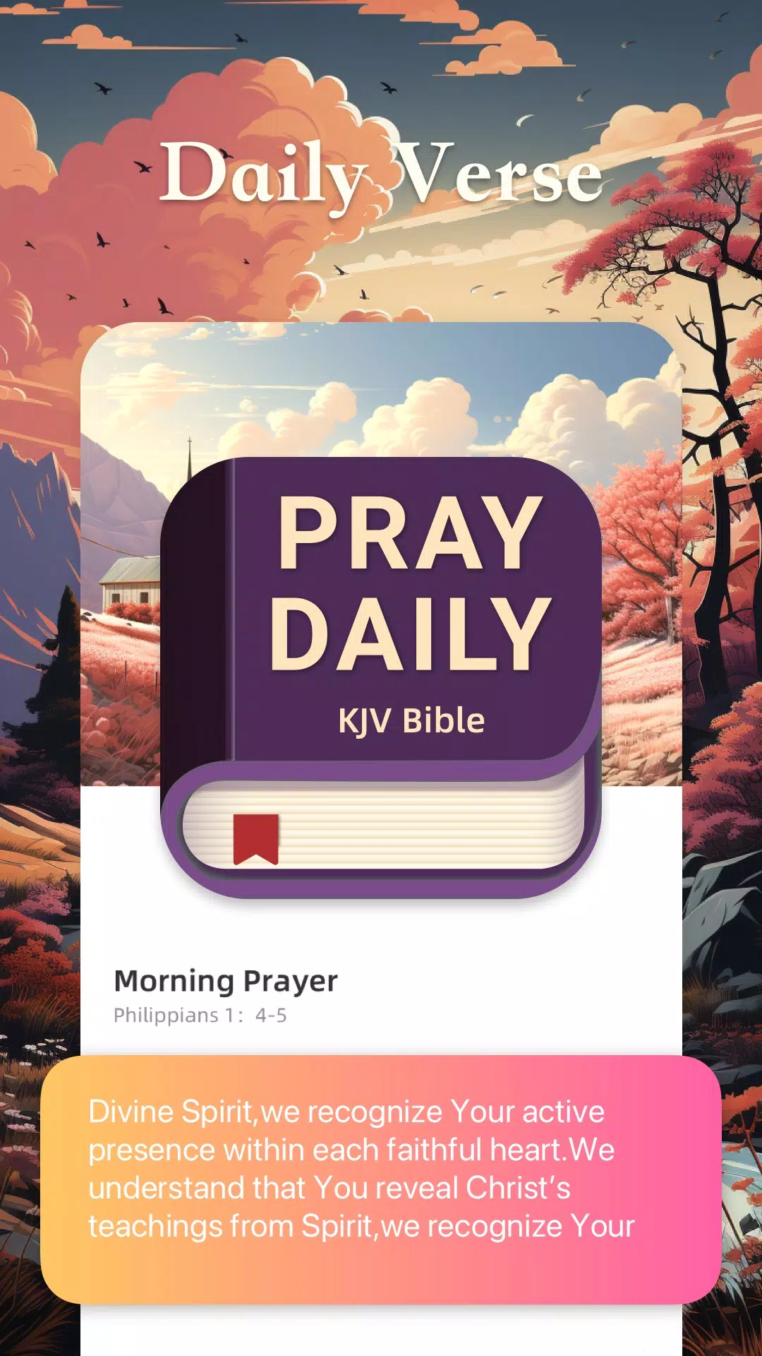 Pray Daily:KJV Bible Ekran Görüntüsü 1