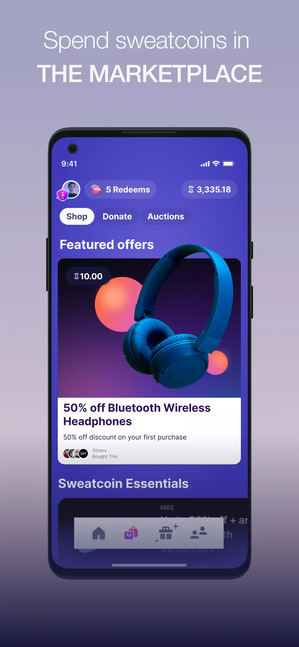 Sweatcoin 걸음 수 추적기 스크린샷 4