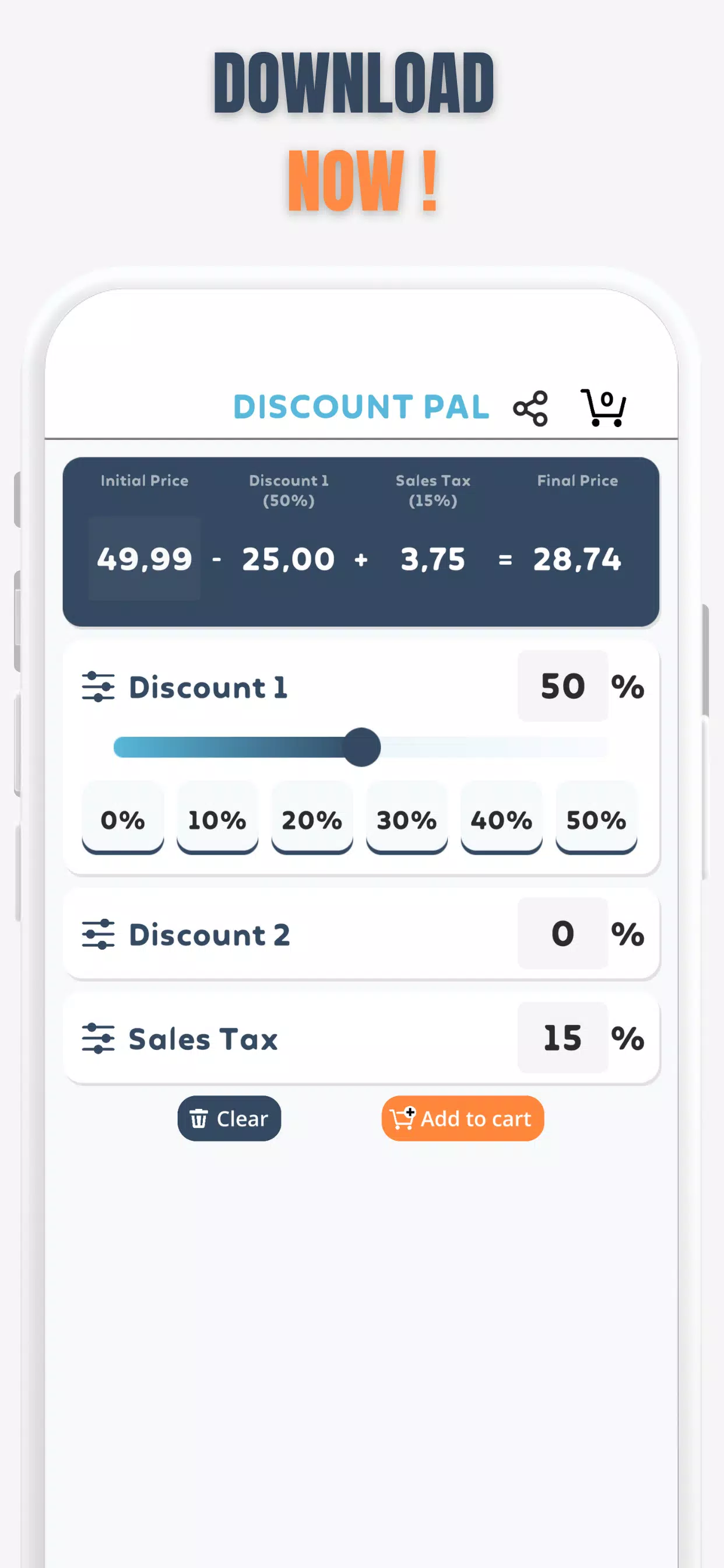 Percent Off Shoping Calculator স্ক্রিনশট 4