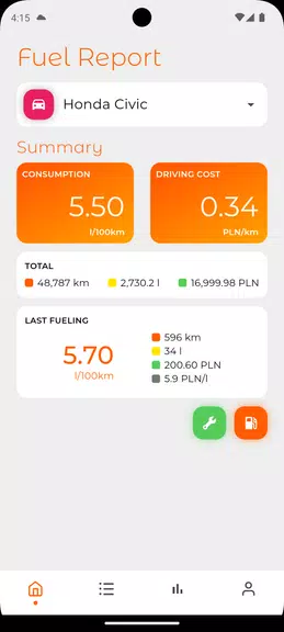 Fuel Log - Mileage And Service Screenshot 1