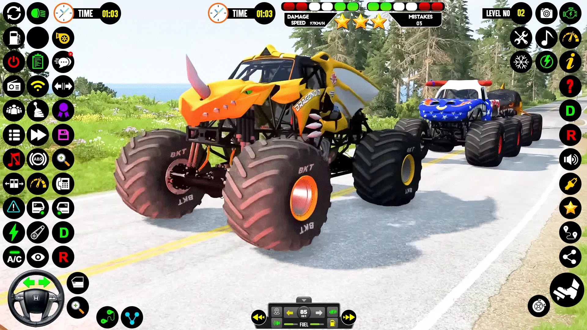 Monster Truck Racing: Truck 3D ဖန်သားပြင်ဓာတ်ပုံ 4