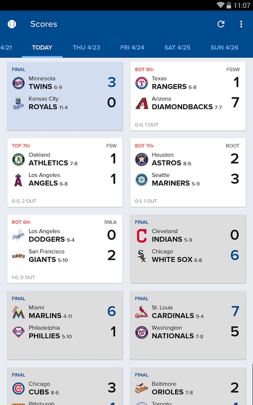 CBS Sports App: Scores & News स्क्रीनशॉट 1