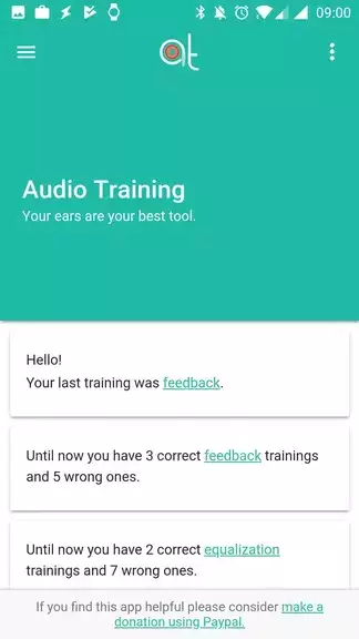 Audio Training EQ and Feedback Zrzut ekranu 1