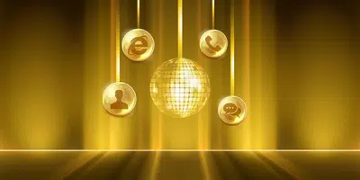 Golden Disco Vintage Theme Capture d'écran 1