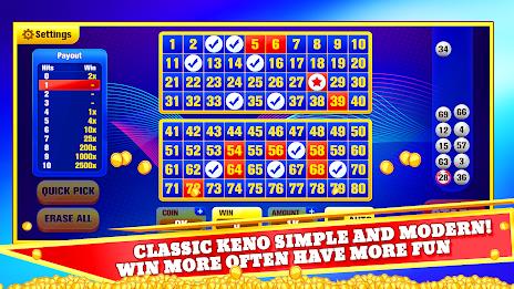 Keno Games Casino Fun Ảnh chụp màn hình 1