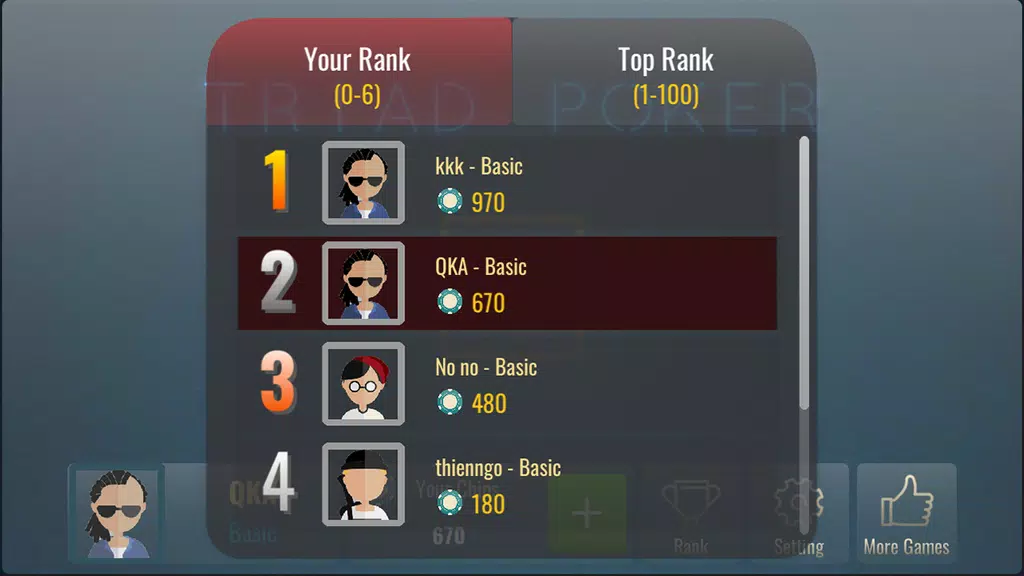 Lieng Offline - Triad Poker 3 Capture d'écran 2