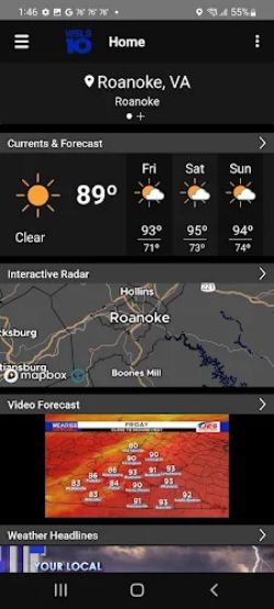 Schermata WSLS 10 Roanoke Weather 1