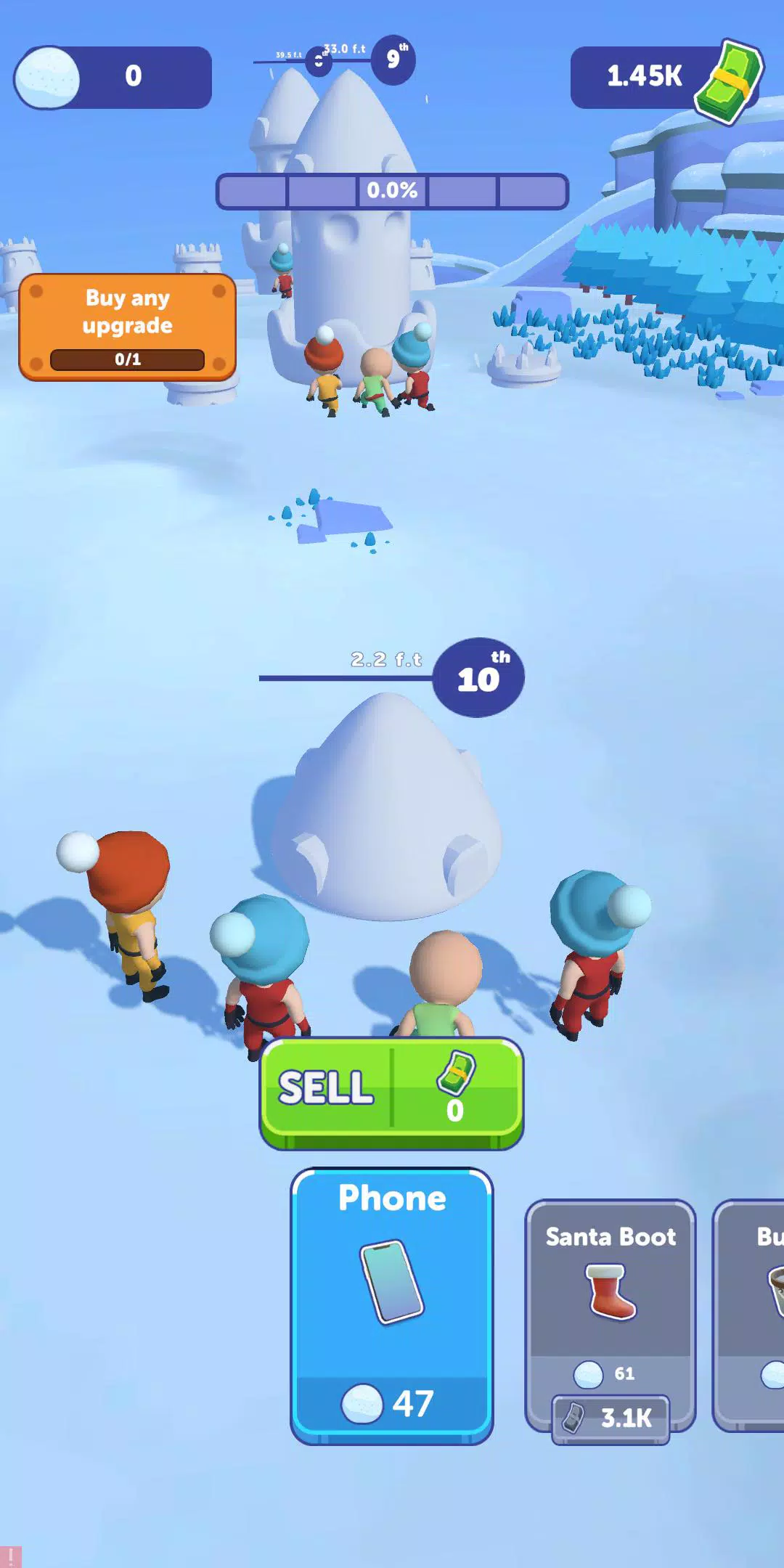 Snow Castle: Idle Clicker Schermafbeelding 1