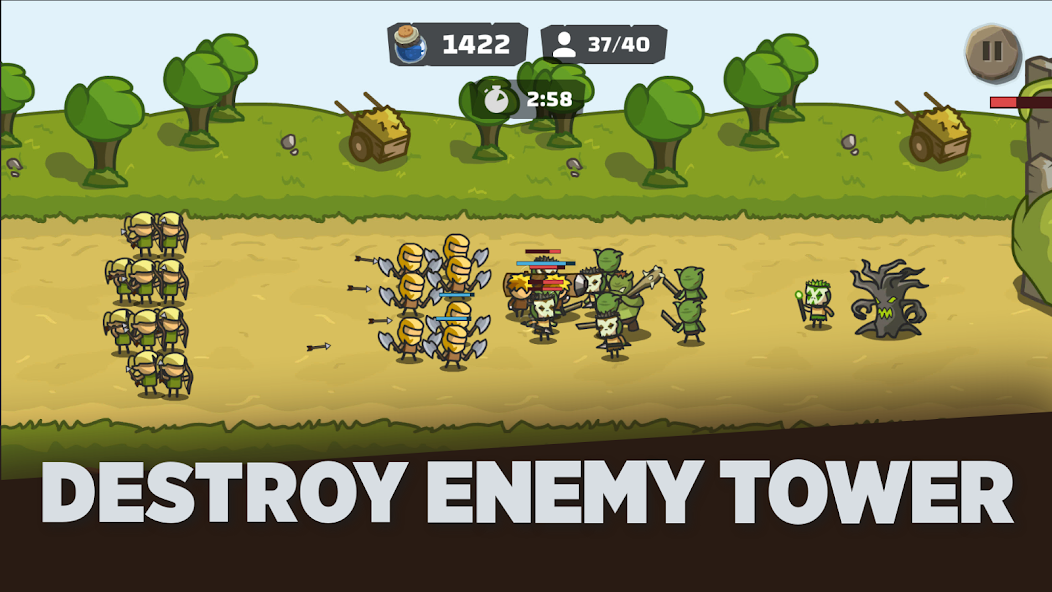 Tower Royale: Stick War Online Скриншот 1