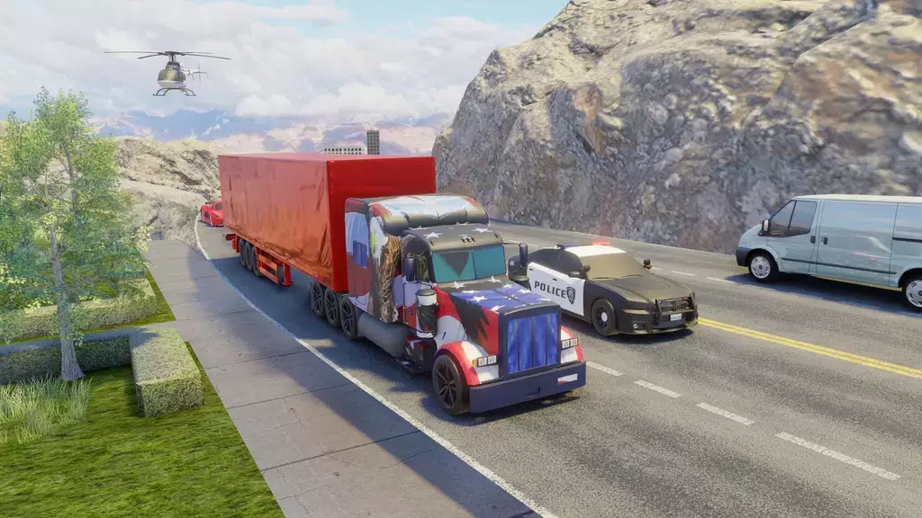 Usa Truck Simulator Car Games Скриншот 2