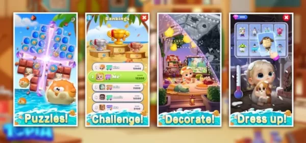 ปริศนาและเกมสีสันสดใสที่ออกแบบมาสำหรับเด็ก ๆ ที่มีตัวละครสนุกกิจกรรมที่น่าสนใจเด็กทารกและชุดที่แตกต่างกัน