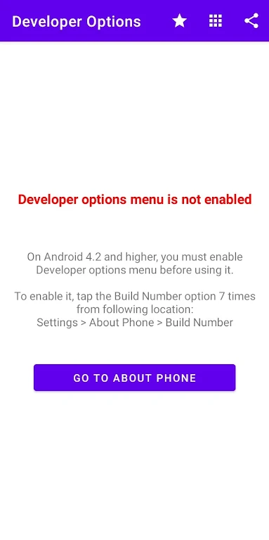 Developer Options 스크린샷 2