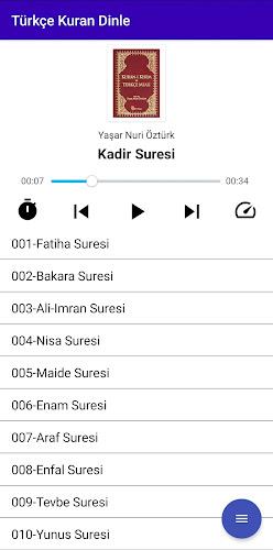 Türkçe Kuran Dinle-İnternetsiz Screenshot 3