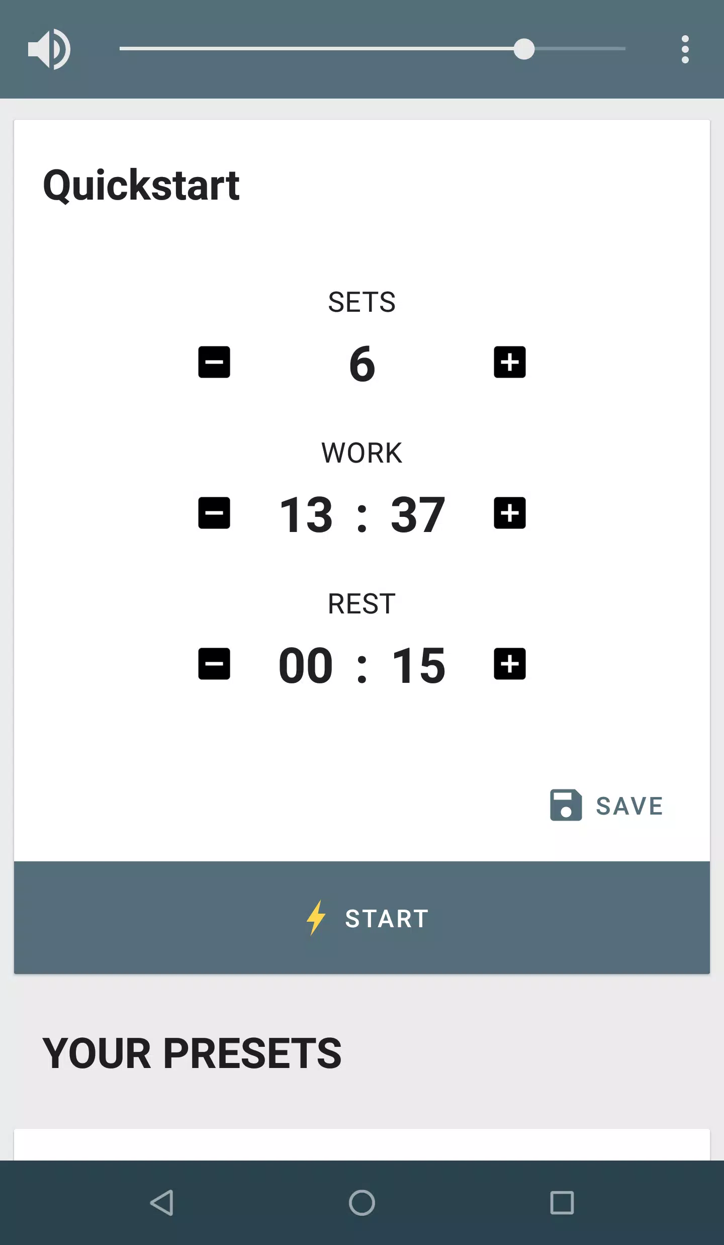 Interval Timer स्क्रीनशॉट 1